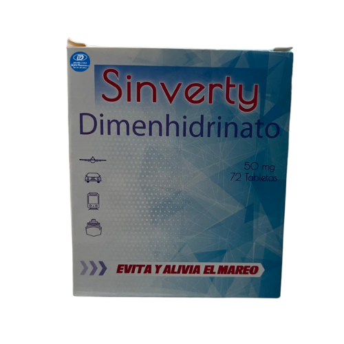 Sinverty (Dimenhidrinato 50mg) x72 Tbs