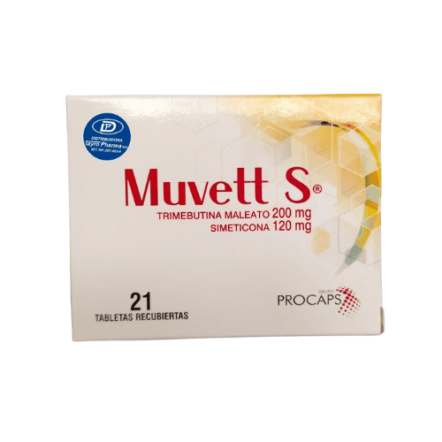 Muvett S (Trimebutina 200mg + Simeticona 120mg) x21 Tbs