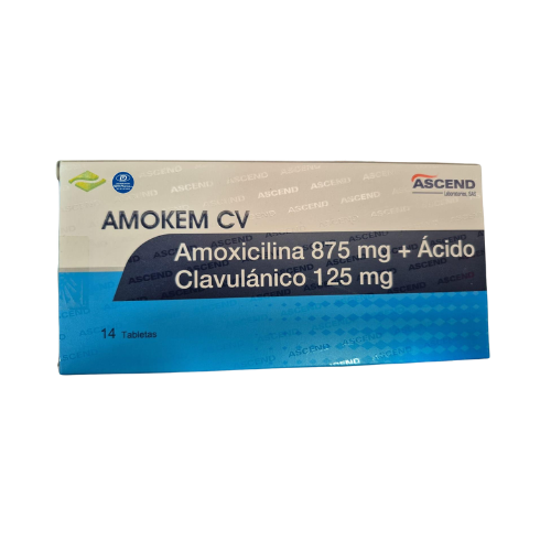 Amoken Amoxicilina + Acido Clavulánico x14 Tbs