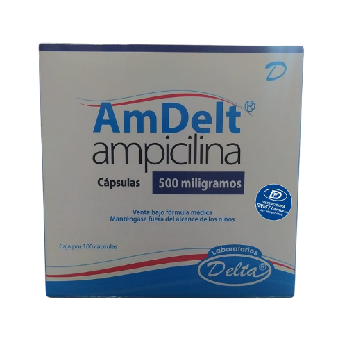 Amdelt (Ampicilina 500mg) x100 Caps